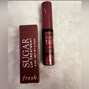 Lip Duo: Full Size Fresh Sugar Lip Treatment + NYX Mini Butter Gloss Bling